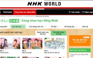 Trang web học tiếng Nhật miễn phí NHK WORLD